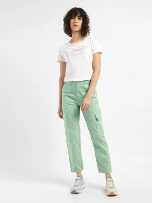 Lightweight Urban Explorer Women's 80s Green Loose Fit Mid Rise Jeans