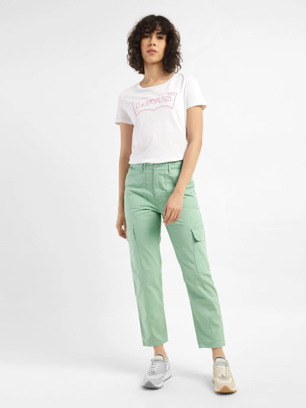 Lightweight Urban Explorer Women's 80s Green Loose Fit Mid Rise Jeans