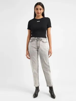 Outdoor Enthusiast Premium Home Comfort Women's 80s Mom Grey Loose Fit High Rise Jeans