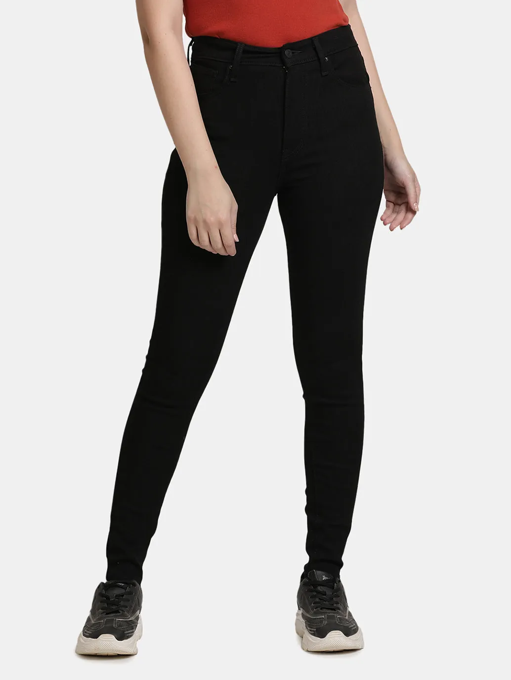 Women's Black Mile High Wide Leg Fit High Rise Jeans Non Irritating Inner Lining Barrel Leg Construction