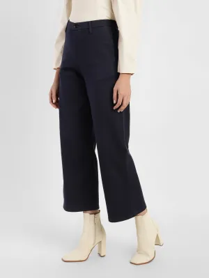 Pre Shrunk Fabric Fashion Lover Durable Minimalist Style Women's Blue Ribcage Bell Bottom Wide Leg Fit High Rise Jeans