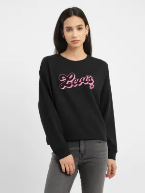 Women's Brand Logo Crew Neck Sweatshirt Fresh Fit