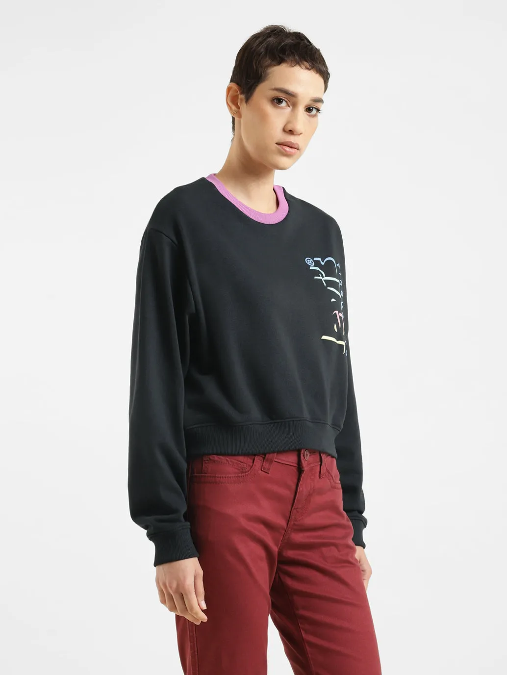 Women's Brand Logo Round Neck Sweatshirt product gift worthiness product vacation wearability