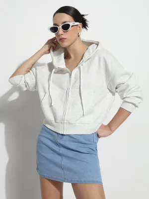 Women's Grey Zipper Hoodie Comfortable product marketing