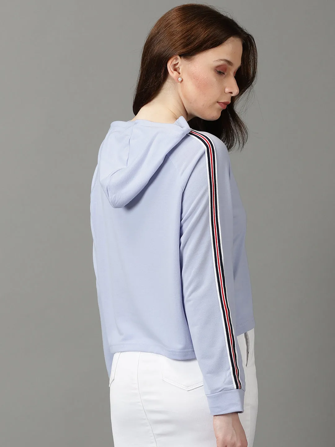 Women's Lavender Hooded Cotton Sweatshirt product promotion product festival wear fun