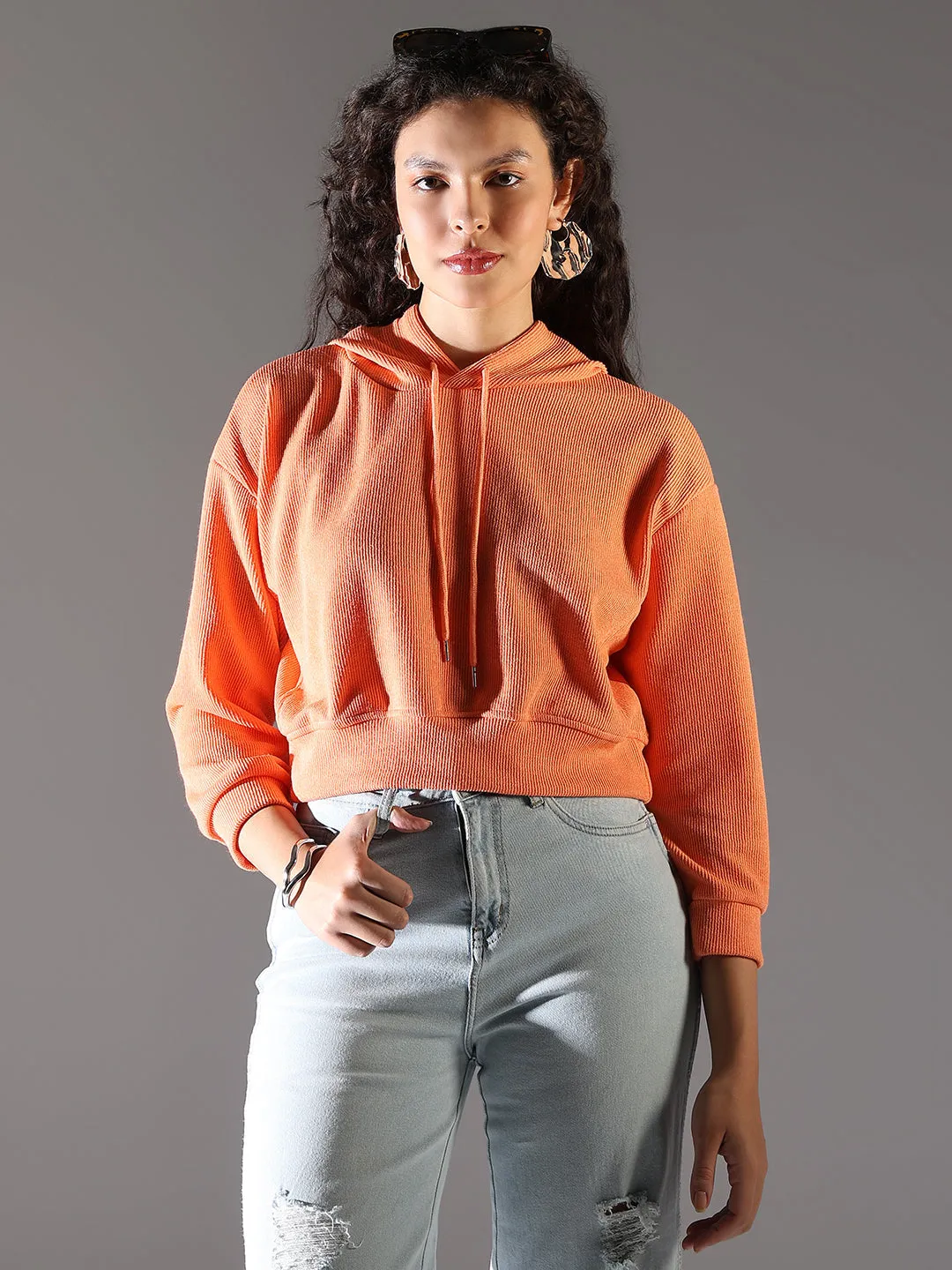 Essential Active loop accents Women's Orange Hoodie