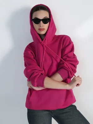 Women's Pink Oversized Hoodie Cool Comfort