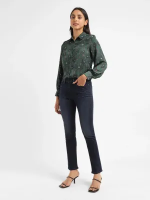 Women's Redloop 724 Blue Straight Fit Mid Rise Jeans Weekend Getaway Outdoor Adventure Picnic Style Versatile Design