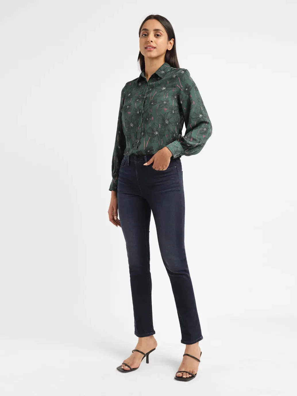 Weekend Warrior Festival Outfit Smooth Organic Cotton Women's Redloop 724 Blue Straight Fit Mid Rise Jeans