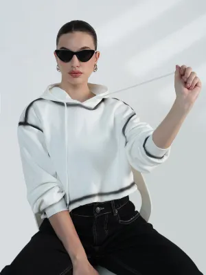 Cozy Hoodie Wear Women's White Oversized Hooded Sweatshirt