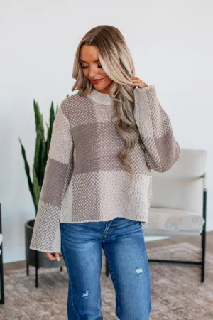 Amabel Checkered Sweater Seasonal Comforted Winter Wardrobe