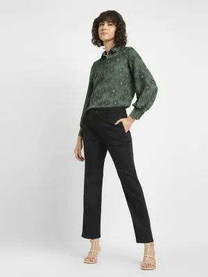 Women's Redloop Black Wedgie Straight Fit Mid Rise Jeans Tailored Cut