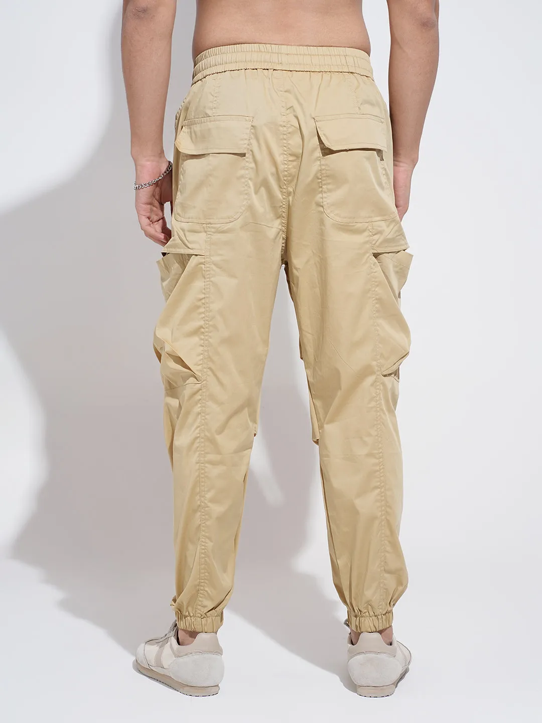 Relaxed fit wear Men's Beige Relaxed Fit Joggers