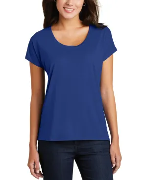 JustBlanks Women's Drapey Dolman Short Sleeve Scoop Neck Tee City Smart Look