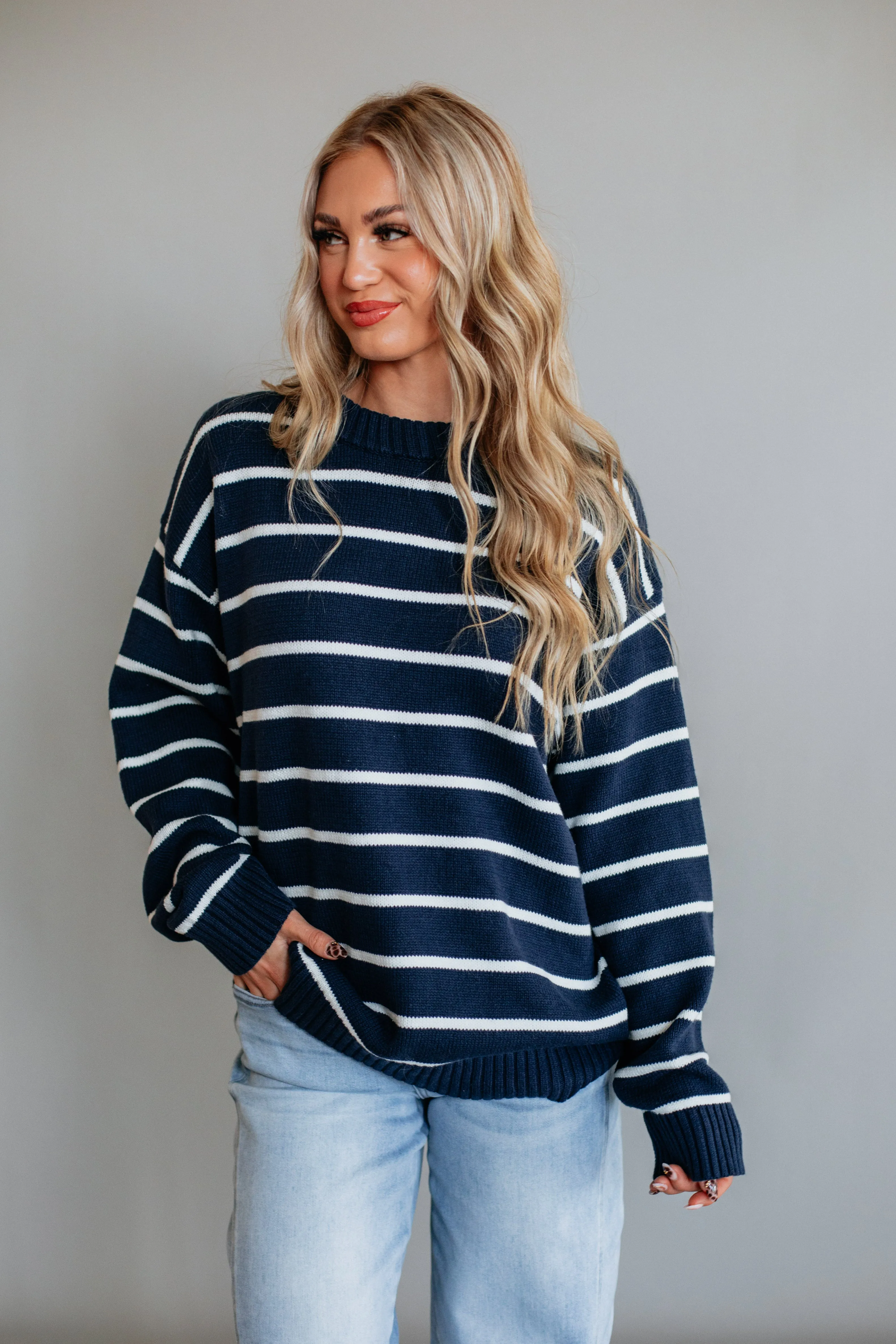 Yasmeen Striped Sweater Heat Retention Lining All Day