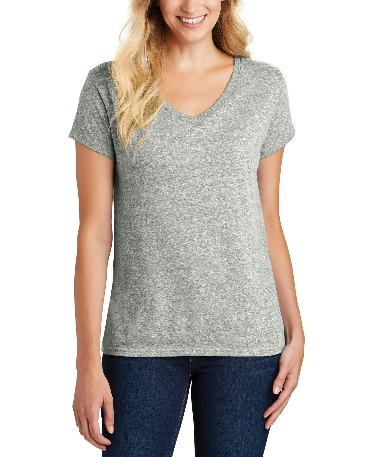 Simple Wear NonRestrictiveCut JustBlanks Women's Astro Tee Relaxed Fit V-Neck Short Sleeve Tee